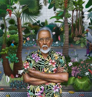 Alain at Kew Gardens by Carl Randall Daiwa Scholar, exhibited at National Portrait Gallery
